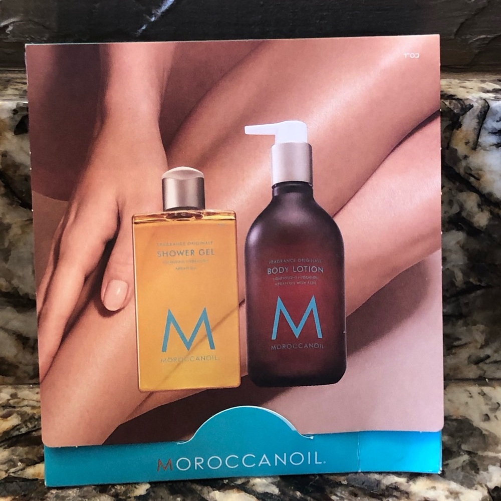 Moroccanoil Shower Gel + Body Lotion Travel Size Sample Packet 10ml Each